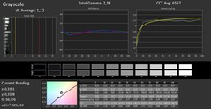 Escalas de grises después de la calibración