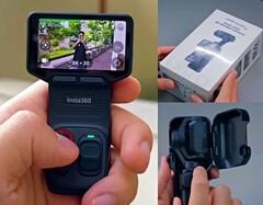 Insta360 Luna Ultra hands-on con la funda protectora.