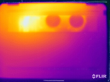 Temperaturas de la superficie de la prueba de tensión (abajo)