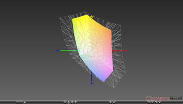 Pantalla principal vs. sRGB