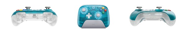 El mando inalámbrico N64 8bitDo Ultimate 2, edición N64, presenta un diseño en dos tonos.