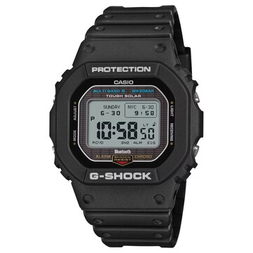Reloj digital Casio G-Shock GW-BX5600-1A1 con caja y correa de resina negra, que cuenta con una pantalla MIP negativa de alto contraste.