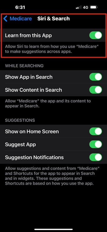 Apple seguimiento de los datos de uso de Medicare, activado por defecto. (Fuente: Notebookcheck)