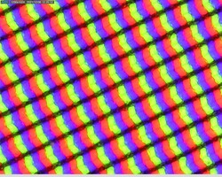 Rejilla de píxeles ligeramente granulada debido a la superposición mate