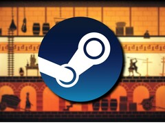 Una imagen que muestra el juego Apotheon y el logotipo de Steam.