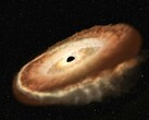 Una imagen que muestra un agujero negro en el universo.