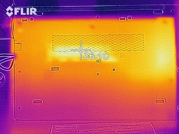 Mapa de calor durante el reposo - abajo