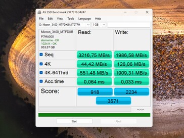Rendimiento tras la actualización del controlador con mi SSD secundaria de 1 TB.