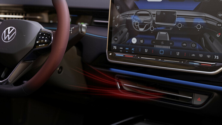 El sistema de climatización inteligente de Volkswagen para el nuevo ID.7 EV. (Fuente de la imagen: Volkswagen)