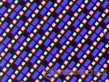 Una matriz de subpíxeles RGB nítida y sin problemas de grano