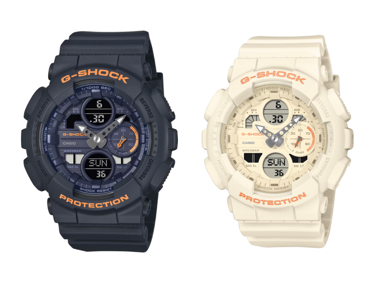 Los relojes Casio G-Shock GMA-S140-2A (izquierda) y GMA-S140-7A (derecha). (Fuente de la imagen: Casio)