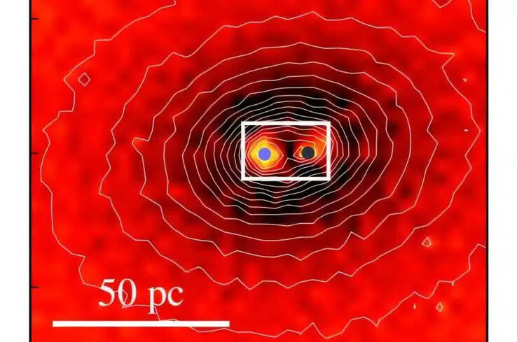 Una imagen que muestra el núcleo doble en NGC 4486B.