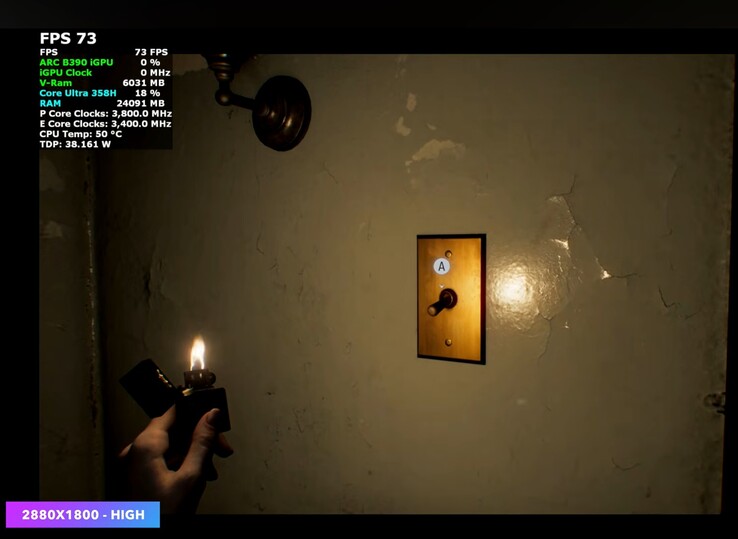 Rendimiento de OneXPlayer Super V en Resident Evil Requiem.
