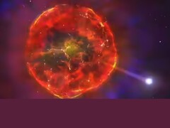 Una imagen de una ardiente esfera roja (Fuente de la imagen: Space.com; editado)