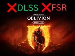 The Elder Scrolls IV: Oblivion Remastered patch casusing missing DLSS/FSR (Captura de pantalla de imagen: Bethesda Softworks con edición)