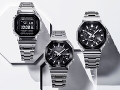 Los tres modelos de la nueva serie Casio G-Shock Black Tone totalmente metálicos, en la imagen. (Fuente de la imagen: Casioblog)