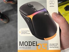 Detalles de la caja del ratón para juegos Glorious Model O3. (Fuente de la imagen: @therightclicks en X)