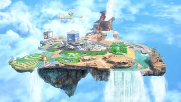 Zona del modo City Trial mostrada en Kirby Air Riders (Fuente de la imagen: Nintendo)