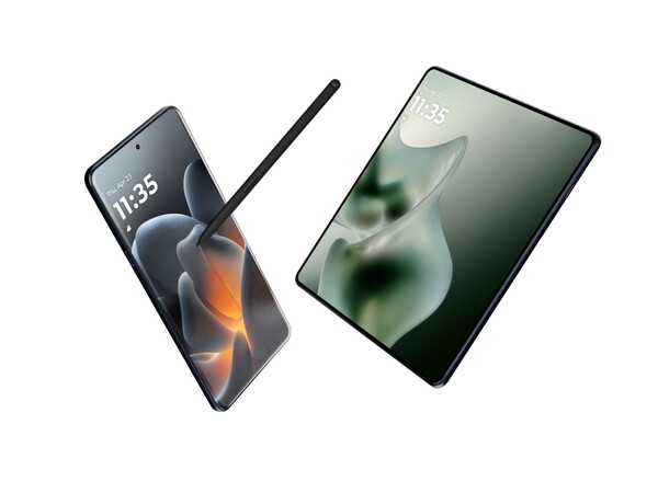 El Moto Pen Ultra junto al Motorola Signature y el Razr Fold. (Fuente de la imagen: Motorola)