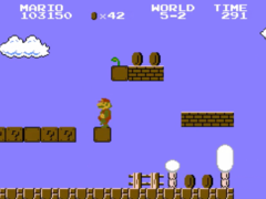 Una captura de pantalla del Super Mario Bros. original (fuente de la imagen: Nintendo)