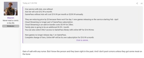 Se muestran los cambios filtrados sobre el Xbox Game Pass