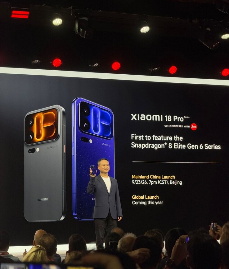 Durante la Snapdragon Summit, Xiaomi confirmó el lanzamiento mundial del Xiaomi 18 Pro este año.