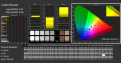 CalMAN ColorChecker (espacio de color de referencia sRGB)