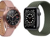 El monitoreo de la glucosa podría llegar a los futuros relojes inteligentes de Samsung y Apple. (Fuente de la imagen: Samsung Galaxy Reloj 3/Apple Reloj Serie 6).