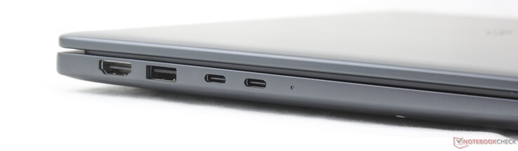 Izquierda: HDMI 2.1, USB-A 3.2 Gen. 1, 2 puertos Thunderbolt 4 con DisplayPort 2.1 + Power Delivery