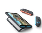 Nintendo Switch 2 en posición de soporte con los Joy-Cons separados.