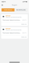 Elements app: Reglas creadas