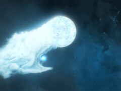 Una imagen conceptual del agujero negro devorando la estrella (Fuente de la imagen: vídeo de la NASA vía YouTube; captura de pantalla editada)