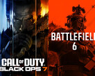 Banners de Call of Duty: Black Ops 7 y Battlefield 6 mostrados uno al lado del otro (Fuente de la imagen: Steam, Sony PlayStation con ediciones)