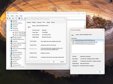 El controlador original de Windows está activo antes del pirateo.