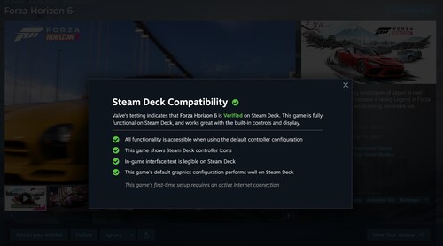 Valoración verificada de la cubierta de Steam de Forza Horizon 6