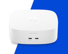 El nuevo OmniDesk Mini está disponible con un procesador de hasta Core 5 320. En la imagen: una fotografía promocional que muestra la parte frontal del mini PC.