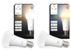 Las bombillas inteligentes Philips Hue A67 E27 White (izquierda) y White ambiance (derecha) 1600. (Fuente de la imagen: Philips Hue)