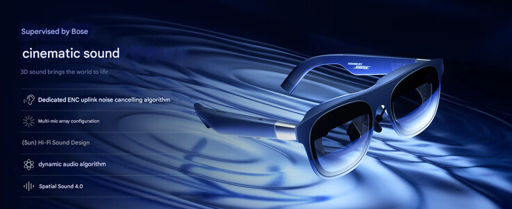 Configuración de sonido del Xreal 1S (Fuente de la imagen: Xreal - machine translated)