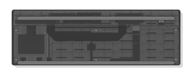 El teclado tiene un diseño modular típico de Framework.