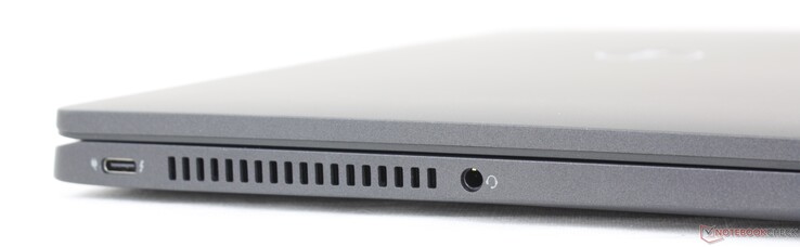 Izquierda: USB-C con Thunderbolt 4 + Power Delivery + DisplayPort, auriculares de 3,5 mm