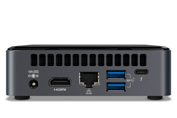 Intel NUC (NUC10i5FNKPA) trasero (fuente: Intel)