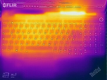 Temperaturas de la superficie durante la prueba de esfuerzo (arriba)