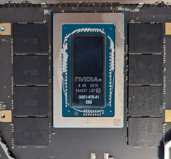 Un primer plano del chipset RTX Spark de Nvidia.