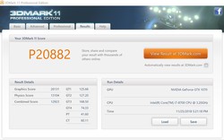 3DMark 11 results having overclocked the GeForce GTX 1070