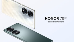 El Honor 70 tiene una pantalla de 6,67 pulgadas y un escáner de huellas dactilares en la pantalla. (Fuente de la imagen: Honor)