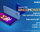 Una nueva promoción del Galaxy M32. (Fuente: Amazon.in)