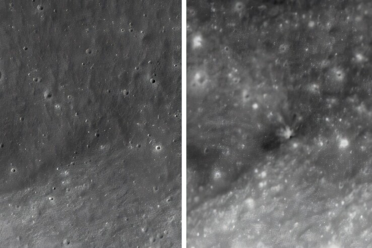 Una imagen que muestra la zona de impacto del cohete.