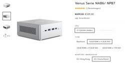 Minisforum Venus Series NAB6, configuraciones (fuente: Minisforum)