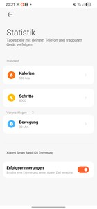 Xiaomi Smart Band 10 Actividad