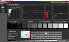 Escala de grises después de la calibración (Pantalla secundaria)